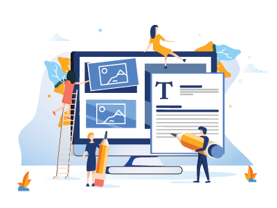image showing different layers of a website template