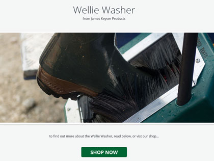 Sample image from the Designtoo website portfolio (Wellie Washer)